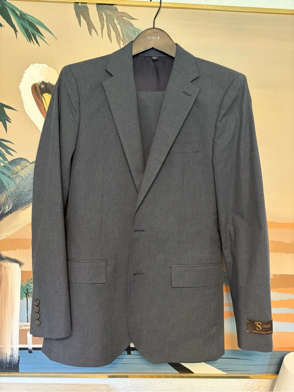 J. Crew Ludlow slim fit suit in Italian cotton blend 38R 32x30 pants NWT